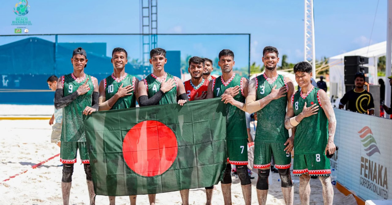 মালদ্বীপে কমনওয়েলথ বীচ হ্যান্ডবল চ্যাম্পিয়নশিপে ভারতকে হারিয়ে বাংলাদেশ দল জয়ী